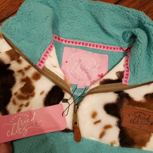 Southern Fried Chics Tops - Southern Fried Chics half zip pullover tunic...